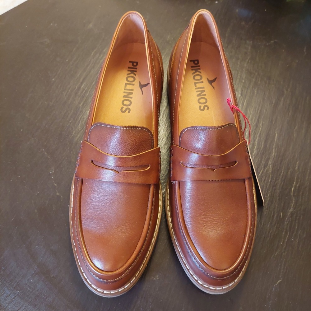 NEW! Pikolinos Wms Aldaya Leather Loafers W8J-3541 Cuero EU 42/US 11.5-12 $185 - Picture 4 of 14